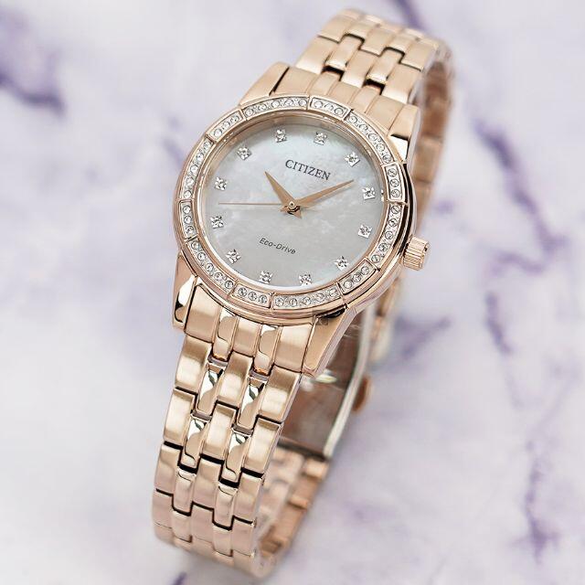 SEIKO - 新品 日本未入荷 シチズン逆輸入ソーラー腕時計 レディース