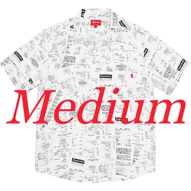 【Lサイズ】Supreme Receipts Rayon S/S Shirt