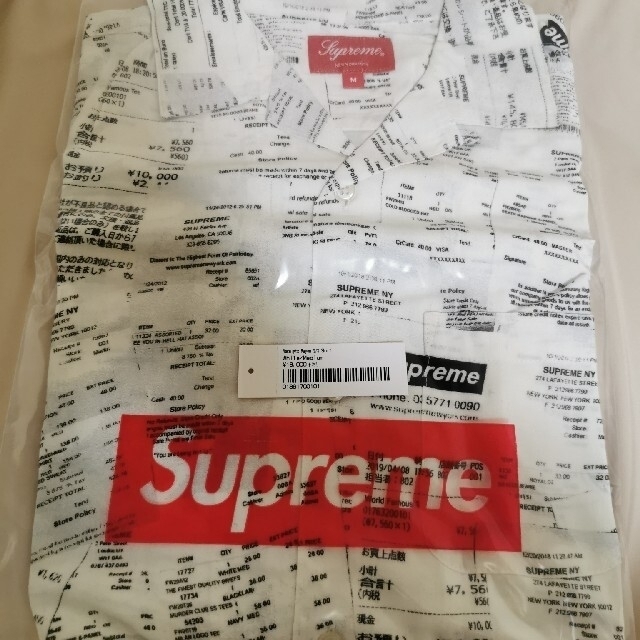 Supreme Receipts Rayon S/S Shirt  Medium 1