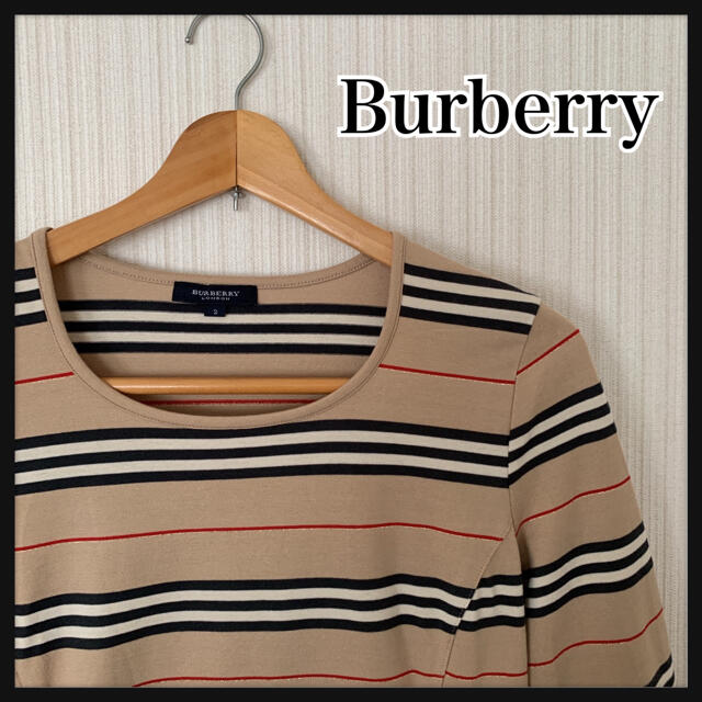 BURBERRY(バーバリー)のバーバリーロンドン　トップス　カットソー　七分袖　tシャツ  バーバリー レディースのトップス(カットソー(長袖/七分))の商品写真