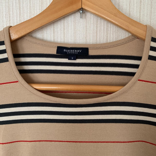 BURBERRY(バーバリー)のバーバリーロンドン　トップス　カットソー　七分袖　tシャツ  バーバリー レディースのトップス(カットソー(長袖/七分))の商品写真