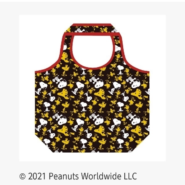 PEANUTS(ピーナッツ)のPEANUTS くるくるショッピングバッグ 　スヌーピー＆ウッドストック レディースのバッグ(エコバッグ)の商品写真