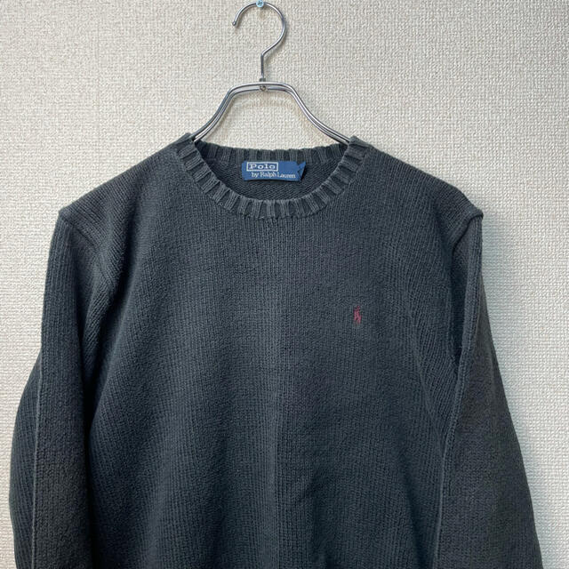 POLO RALPH LAUREN(ポロラルフローレン)のPolo Ralph Lauren 90s　ロゴ刺繍　ニット　レディースMサイズ レディースのトップス(ニット/セーター)の商品写真