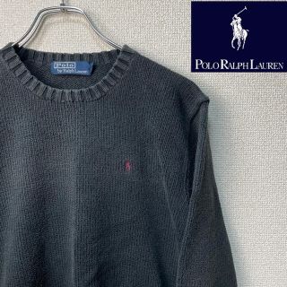 ポロラルフローレン(POLO RALPH LAUREN)のPolo Ralph Lauren 90s　ロゴ刺繍　ニット　レディースMサイズ(ニット/セーター)