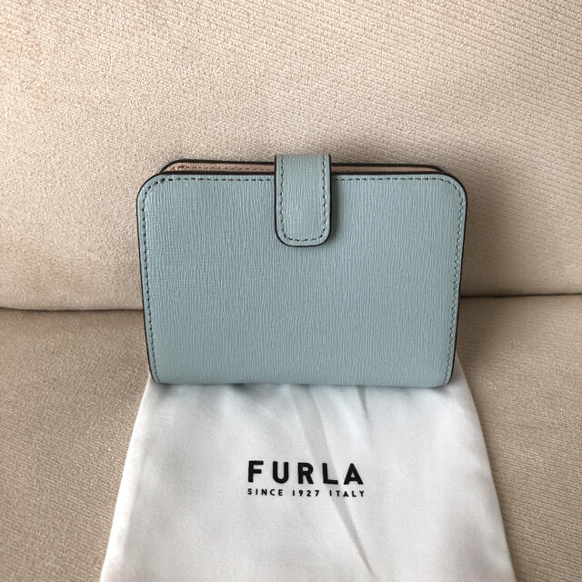 新品 FURLA フルラ 定価26,400円 バビロンS ブルーベージュ