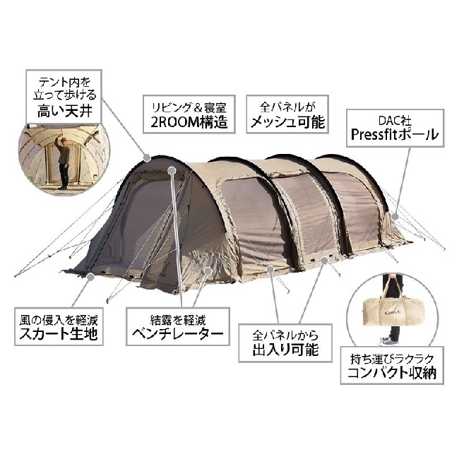 DOD カマボコテント3M タン T5-689-TN 誠実 テント/タープ rejestracja