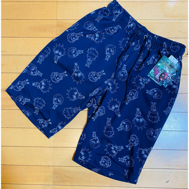 BANDAI(バンダイ)の呪術廻戦　オリジナル　ショートパンツ　ハーフパンツ　缶バッジ付き　ネイビー　LL メンズのパンツ(ショートパンツ)の商品写真