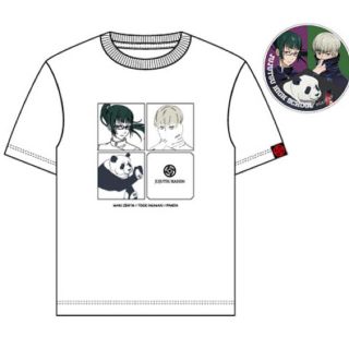 バンダイ(BANDAI)の呪術廻戦　オリジナル　tシャツ　缶バッジ付き　ホワイト　LL(バッジ/ピンバッジ)