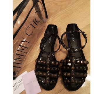 ジミーチュウ(JIMMY CHOO)の【※ご専用※】JIMMY CHOOのスタッズ飾りラバーサンダル 36(サンダル)