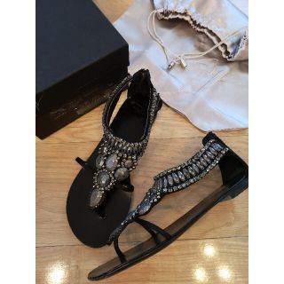 ジュゼッペザノッティ(GIUZEPPE ZANOTTI)の【※ご専用※】Zanottiのゴージャスなビジューサンダル 36(サンダル)