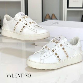 ヴァレンティノ(VALENTINO)の2893 ヴァレンティノ VLTN ロックスタッズ レザー スニーカー 白(スニーカー)