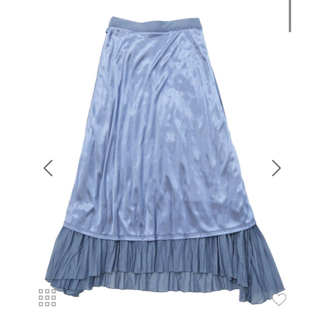 Rope' Picnic(ロペピクニック)の値下げ中 ロペピクニック シアープリーツスカート ブルー レディースのスカート(ひざ丈スカート)の商品写真