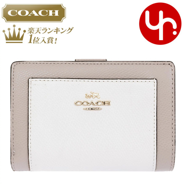 COACH(コーチ)のCOACH 財布 二つ折り財布 F53839 チョーク×グレーバーチ レディースのファッション小物(財布)の商品写真