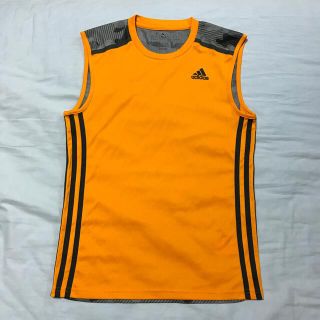 アディダス(adidas)のadidas climacool タンクトップ　オレンジxカムフラージュ　S(Tシャツ/カットソー(半袖/袖なし))