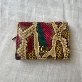 グッチ(Gucci)のグッチ　パイソン折りたたみ財布【最終値下げ】(財布)