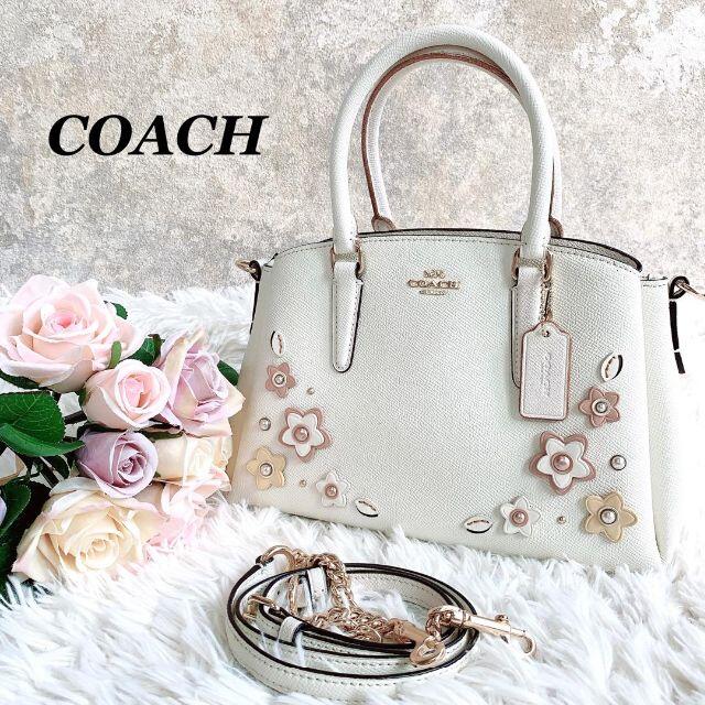 COACH - 希少♡コーチ フローラルアップリケ ミニセージ ハンドバッグ