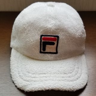 フィラ(FILA)の【貴重】【ヴィンテージ】【FILA】【フィラ】白　タオル地　キャップ(キャップ)