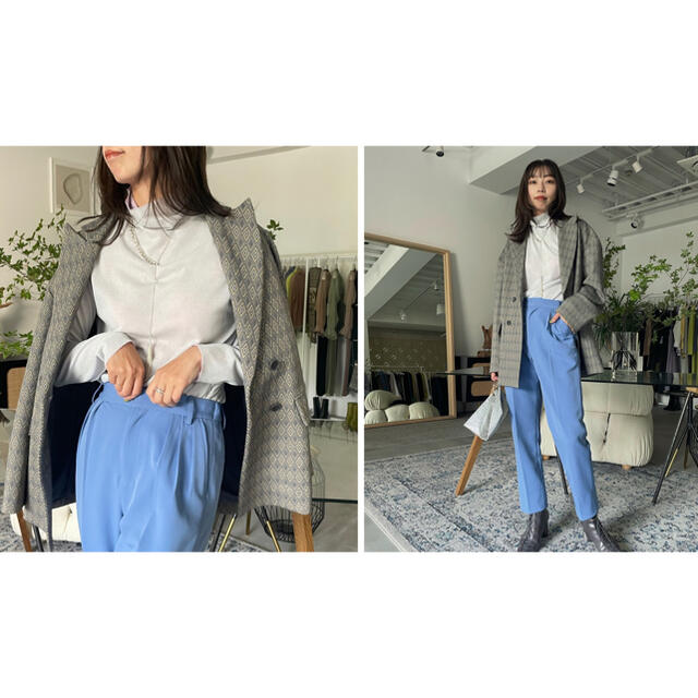 Ameri VINTAGE(アメリヴィンテージ)のAmeriアメリ CHAMBRAY LIKE 2WAY KNIT レディースのトップス(ニット/セーター)の商品写真