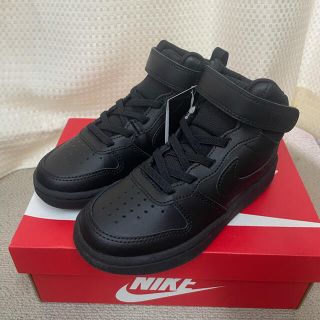 ナイキ(NIKE)のNIKE コート ボロー MID 2 ブラック　17cm(スニーカー)