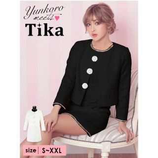 デイジーストア(dazzy store)のTika★今期★ゴールドチェーンパールボタンワンピスーツ★新品未開封★激安送料込(スーツ)