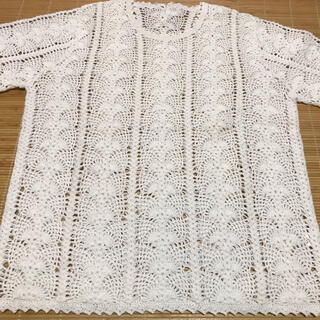 手編みの半袖セーター(ニット/セーター)