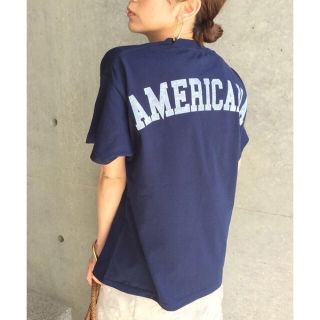 アメリカーナ(AMERICANA)のAmericana アクアガール バックロゴTシャツ(Tシャツ(半袖/袖なし))