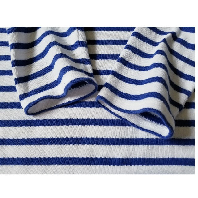 SAINT JAMES(セントジェームス)のセントジェームス  バスクシャツ  ブルー×ホワイト レディースのトップス(カットソー(長袖/七分))の商品写真