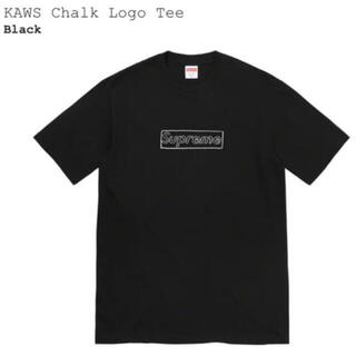 シュプリーム(Supreme)のSupreme KAWS Chalk Logo Black 黒　L サイズ(Tシャツ/カットソー(半袖/袖なし))