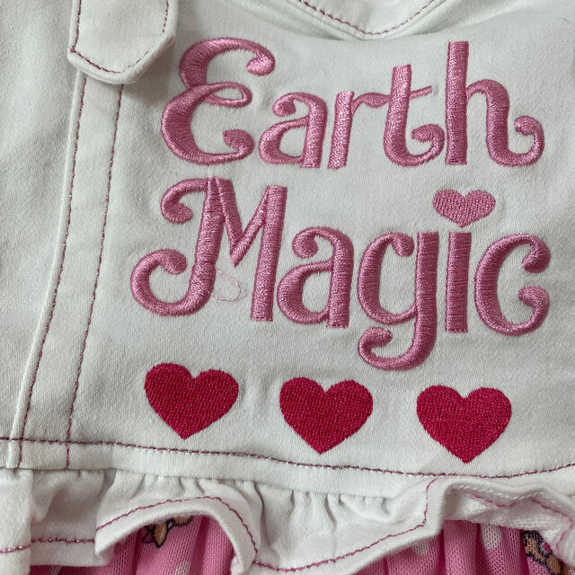 EARTHMAGIC(アースマジック)のジャンスカ キッズ/ベビー/マタニティのキッズ服女の子用(90cm~)(ワンピース)の商品写真