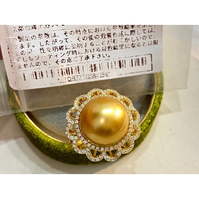 高品質.真珠のイヤリング14mm