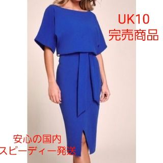 【新品未使用】即納可☆LIPSYリプシー ワンピース UK12 Lネイビー