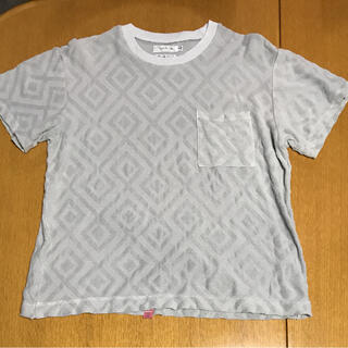 パイルジャガード　Tシャツ　グレー(Tシャツ/カットソー(半袖/袖なし))