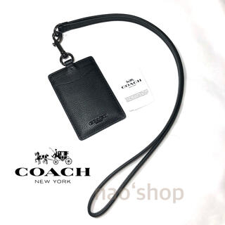 コーチ(COACH)の【新品】COACH コーチ パスケース IDケース ブラック 黒(名刺入れ/定期入れ)