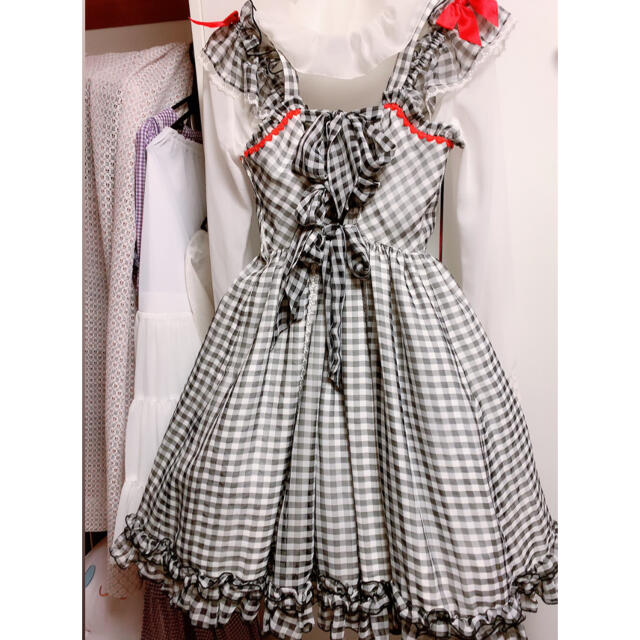 Angelic Pretty(アンジェリックプリティー)のAngelic Pretty Dream HeartJSK ヘッドドレス set レディースのワンピース(ひざ丈ワンピース)の商品写真