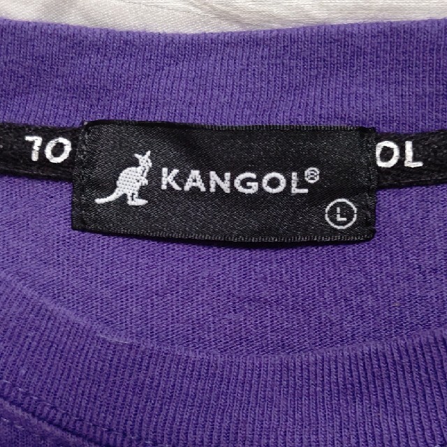 KANGOL(カンゴール)の（古着）KANGOL　カンゴール　メンズ　Tシャツ　Lサイズ　紫 メンズのトップス(Tシャツ/カットソー(半袖/袖なし))の商品写真