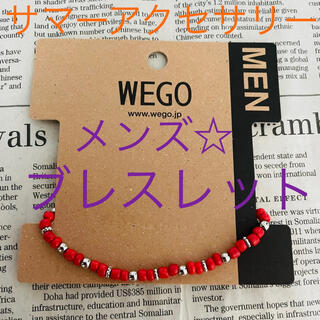 ウィゴー(WEGO)のWEGO☆ メンズ アクセサリー ブレスレット ダークオレンジ×ゴールド(ブレスレット/バングル)