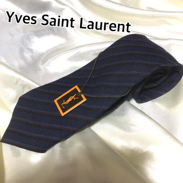 Saint Laurent - Yves saint Laurent ネクタイ ストライプ ウール ネイビー系の通販 by そありん