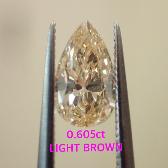 【ソーティング付】0.605ct LIGHT BROWN ダイヤルース