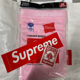 シュプリーム(Supreme)のSupreme Hanes ボクサーパンツ　ピンク　ノベルティつき(ボクサーパンツ)