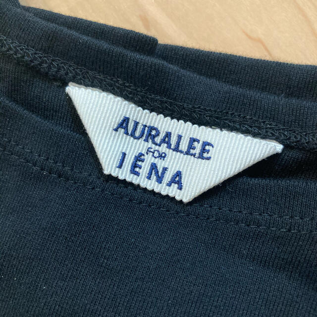 IENA(イエナ)の【未使用】AURALEE*IENA 別注ボートネックTシャツ　ブラック レディースのトップス(カットソー(長袖/七分))の商品写真