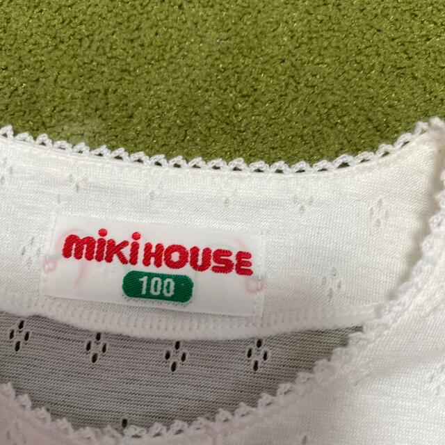 mikihouse(ミキハウス)の１６日のみ！特別最終価格！美品！ミキハウス☆可愛い白ボレロ100センチ キッズ/ベビー/マタニティのキッズ服女の子用(90cm~)(カーディガン)の商品写真