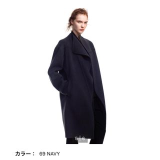 ユニクロ(UNIQLO)のユニクロ　+J カシミヤ ブレンドノーカラーコート(ガウンコート)