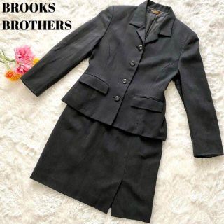 ブルックスブラザース(Brooks Brothers)の【美品】BROOKS BROTHERS スカートスーツ　黒　背抜き(スーツ)