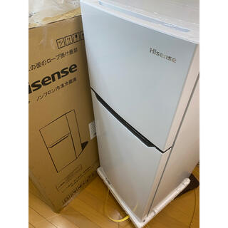 たまさん専用ハイセンス 冷蔵庫 HR-B12C 2ドア 右開き 耐熱天板ホワイト(冷蔵庫)