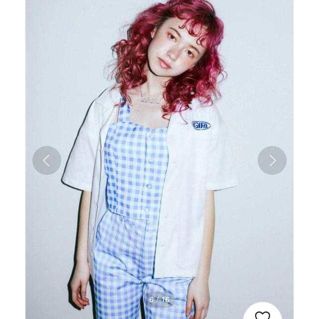 X-girl(エックスガール)のx-girl WARP LOGO SHIRT レディースのトップス(シャツ/ブラウス(半袖/袖なし))の商品写真
