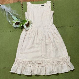 トゥービーシック(TO BE CHIC)の１４日のみ！特別最終！春夏に！美品！トゥービーシック☆オレンジベージュワンピース(ひざ丈ワンピース)