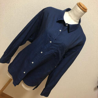 ビームス(BEAMS)の濃いブルーのシャツ　サイズフリー(シャツ/ブラウス(長袖/七分))