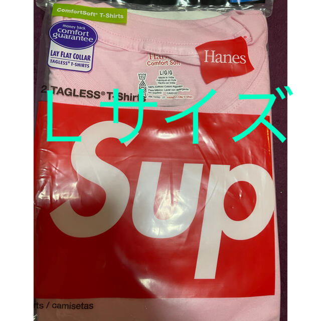 Supreme(シュプリーム)のSupreme®/Hanes® Tagless Tees pink L メンズのトップス(Tシャツ/カットソー(半袖/袖なし))の商品写真