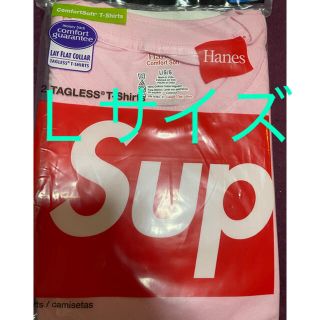 シュプリーム(Supreme)のSupreme®/Hanes® Tagless Tees pink L(Tシャツ/カットソー(半袖/袖なし))