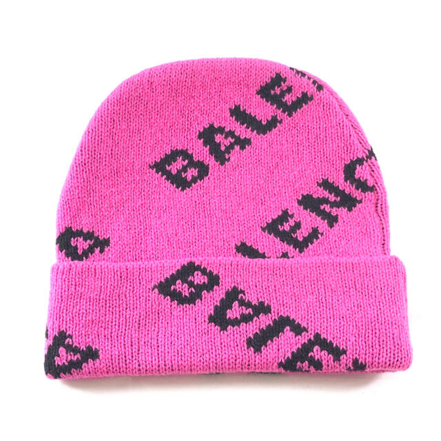 Balenciaga(バレンシアガ)の【中古美品全国送料無料】BALENCIAGA バレンシアガ ロゴニットキャップ  レディースの帽子(ニット帽/ビーニー)の商品写真